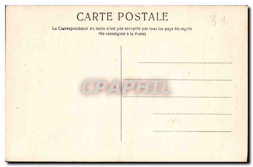 CPA Toulouse Monument d'Armand Sylvestre  — Verso