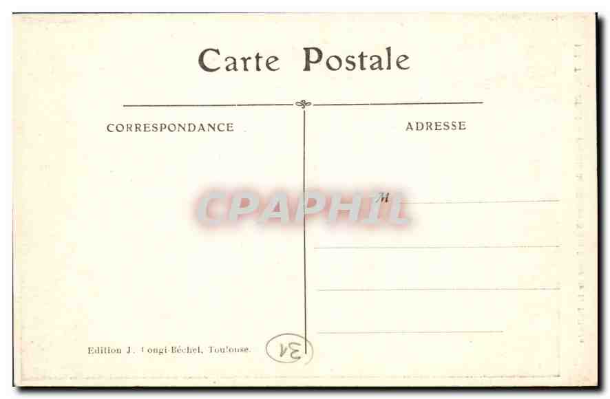 Toulouse — Portail de l'Église Notre-Dame de la Dalbade — Édition J. Longi-Béchiel — Verso