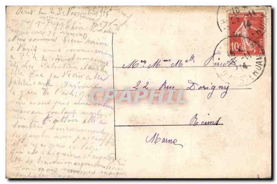 CPA Langage des Fleurs  — Verso
