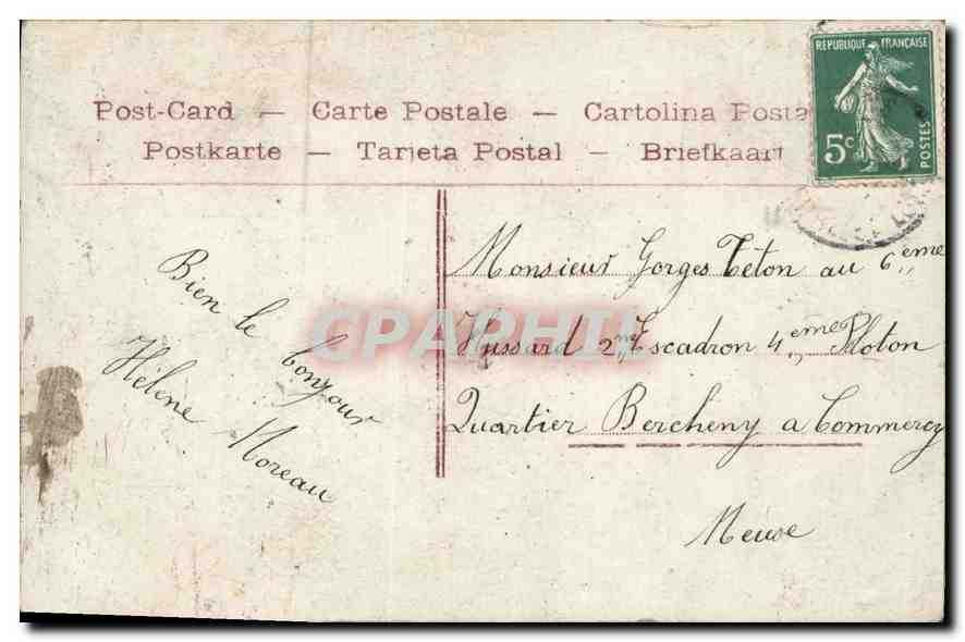 CPA Une Pensee Avril Femme — Back