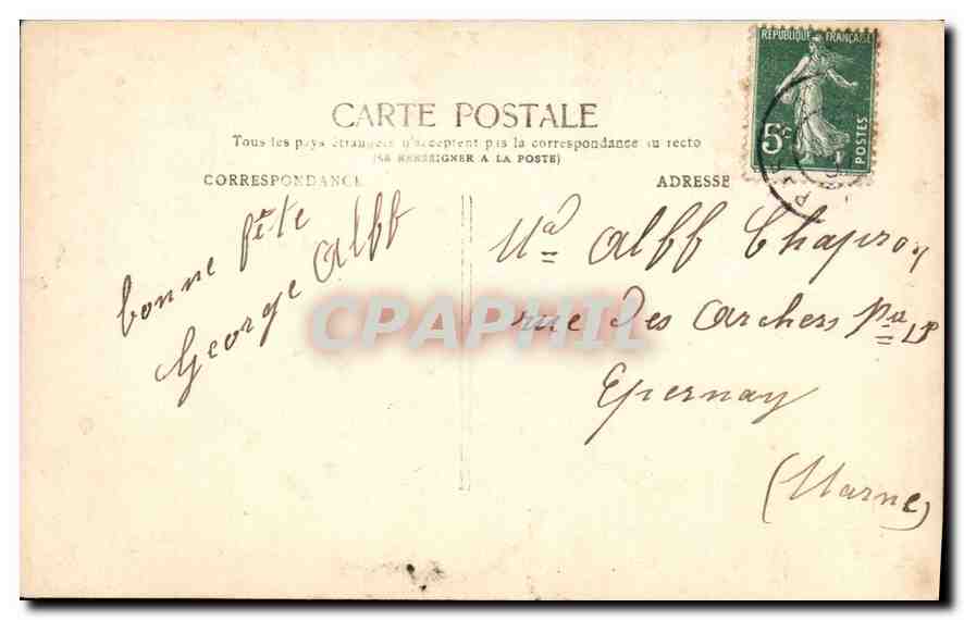 CPA Cest pour moi grand plaisir de vous donner ces fleurs Enfant — Verso