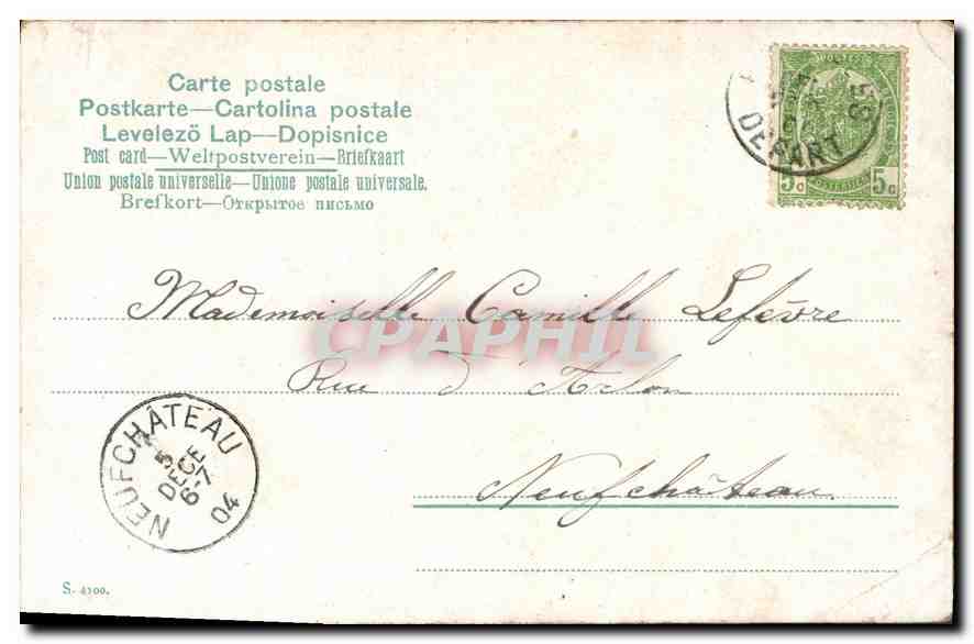 CPA Femme — Rückseite