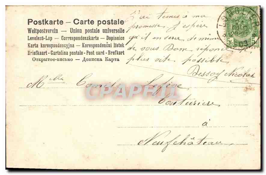CPA Femme Patins a glace Ange — Rückseite