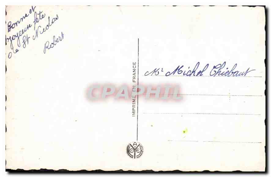 CPA Homme Fleurs — Rückseite