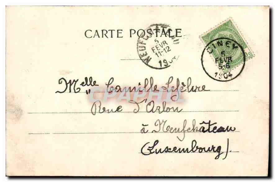 CPA Les Rengaines du Siecle Femme — Rückseite