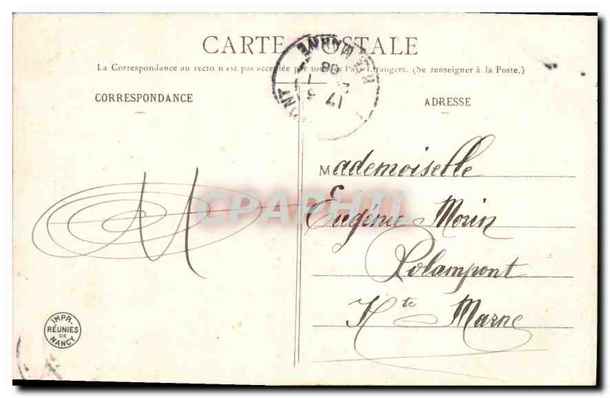 CPA Le Langage de la Marguerite Fleurs Femme — Back
