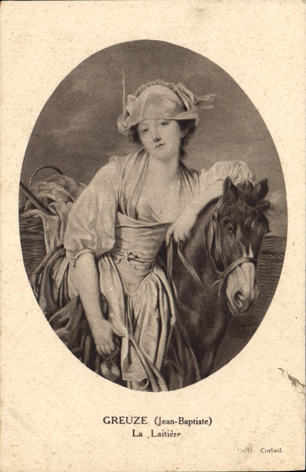 Greuze (Jean-Baptiste) — La Laitière — Corbeil, Verlag unbekannt