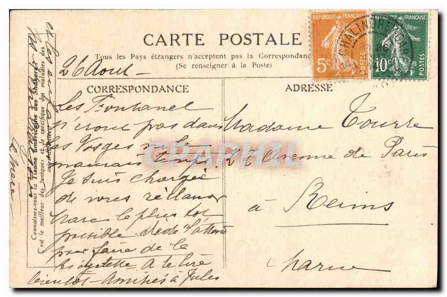 Greuze (Jean-Baptiste) — La Laitière — Corbeil, Verlag unbekannt — Rückseite