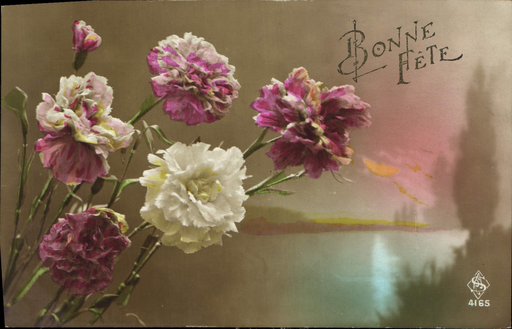 CPA Bonne Fete Fleurs