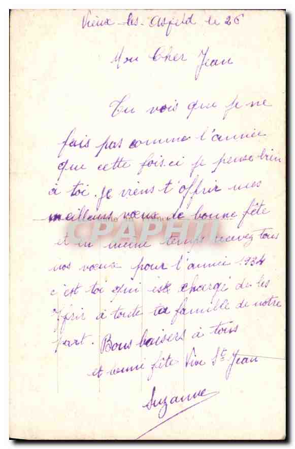 CPA Bonne Fete Femme Colombe — Rückseite