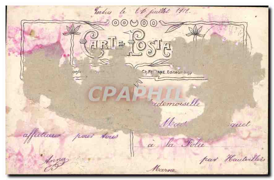 CPA Bonne Fete Fleurs — Verso
