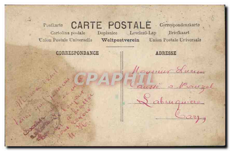 CPA Souvenir affectueux Femme Fleurs — Rückseite