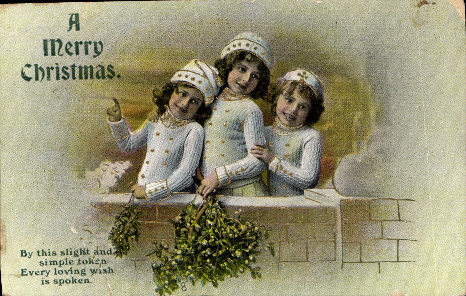 CPA A Merry Christmas Noel Enfants 