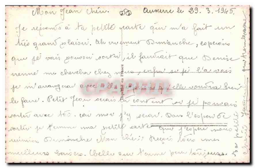 CPA Amour Bonheur Femme — Rückseite