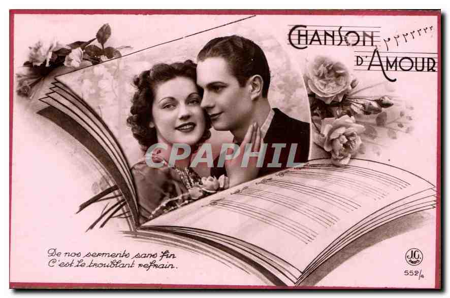 CPA Chanson d'Amour Femme