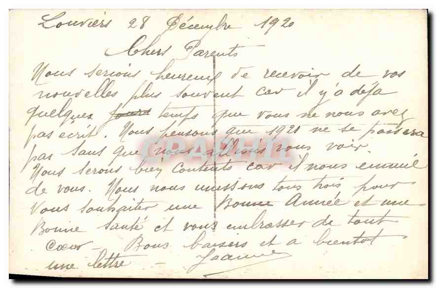 CPA Bonne Annee  — Verso