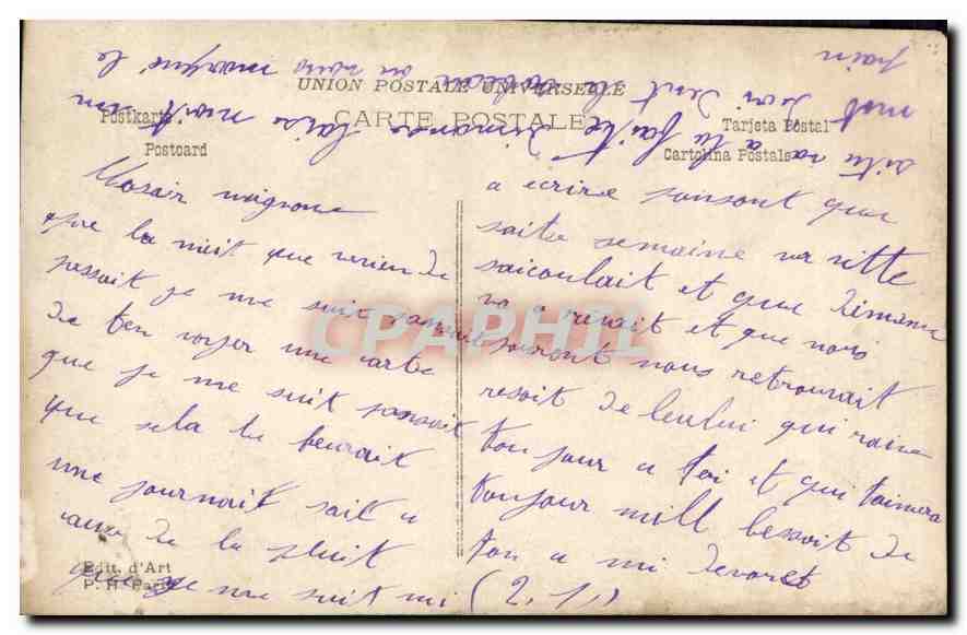 CPA Avec un soin jaloux Femme — Rückseite