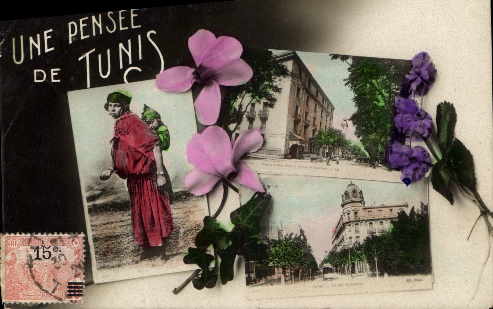 CPA Une Pensee de Tunis Tunisie Folklore