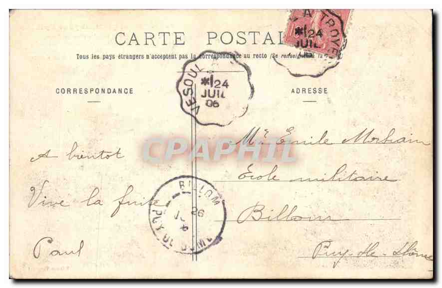 L'Embarquement pour Cythère — scène de balade en gondole — Édition Bergeret — Rückseite