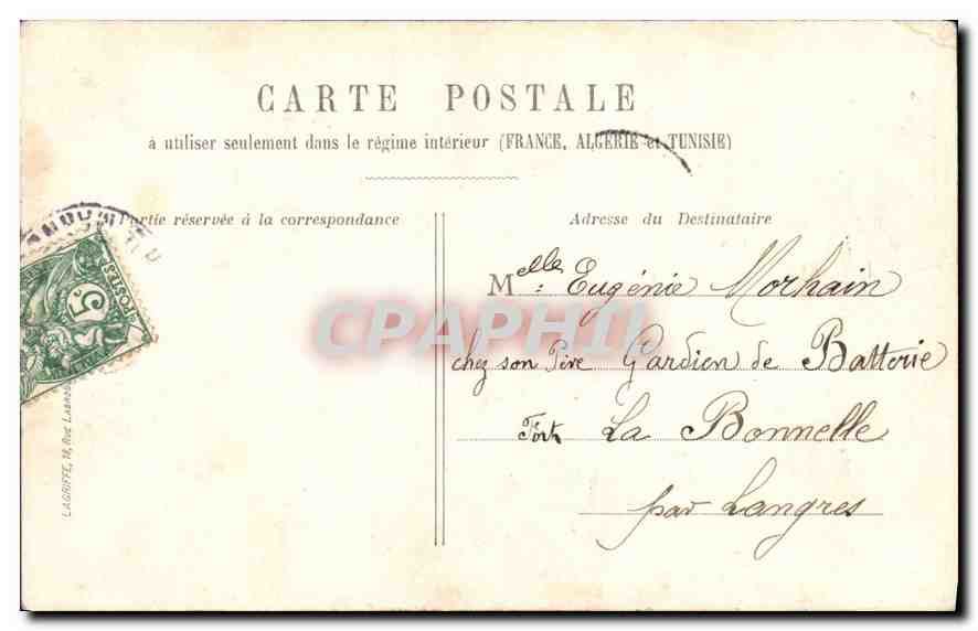 CPA Femme Delphine Didier — Verso