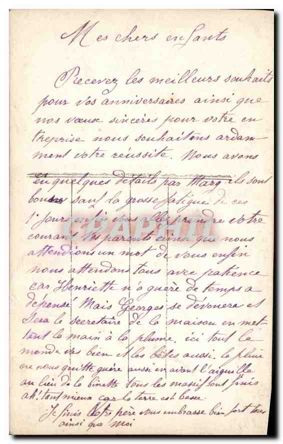 CPA Souvenir fleurs Femme — Verso