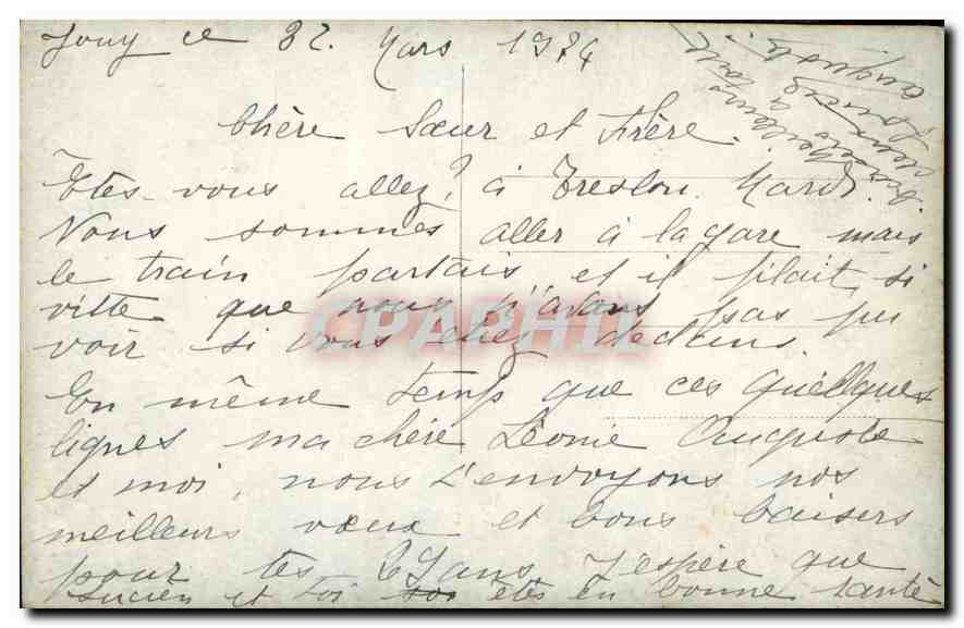 CPA Femme — Verso