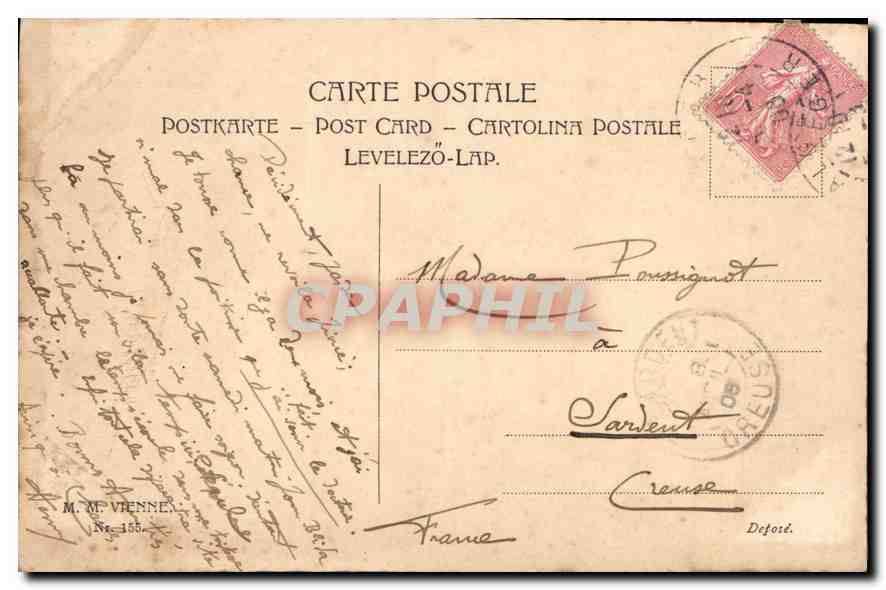 CPA Femme — Verso