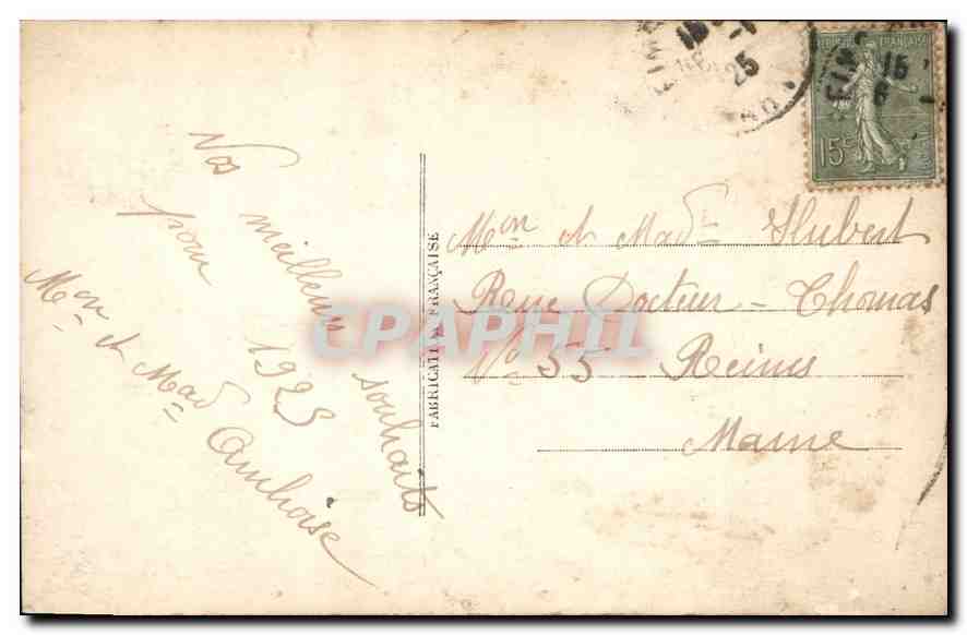 CPA Bonne Annee Fleurs — Verso