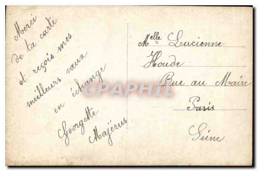 CPA Femme — Verso