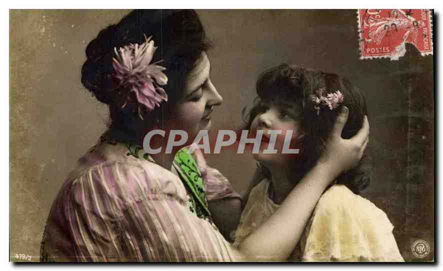 CPA Femme Enfant