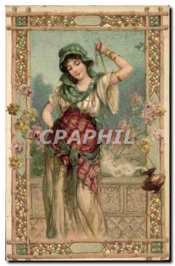 Femme arabe avec balance — illustration — éditeur non visible