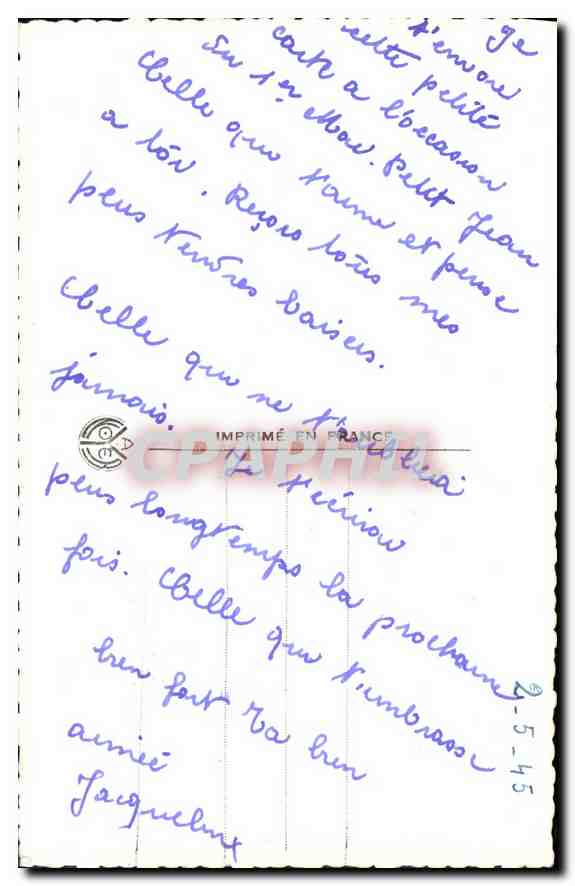 Couple amoureux — scène affectueuse — éditeur CPAPHIL n° 0.566 — Verso