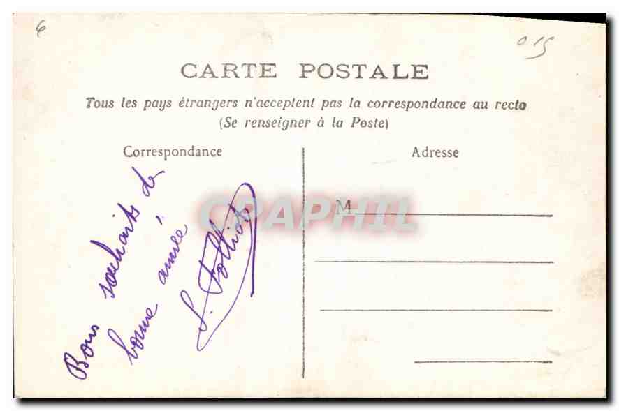 CPA Bonne Annee  — Verso