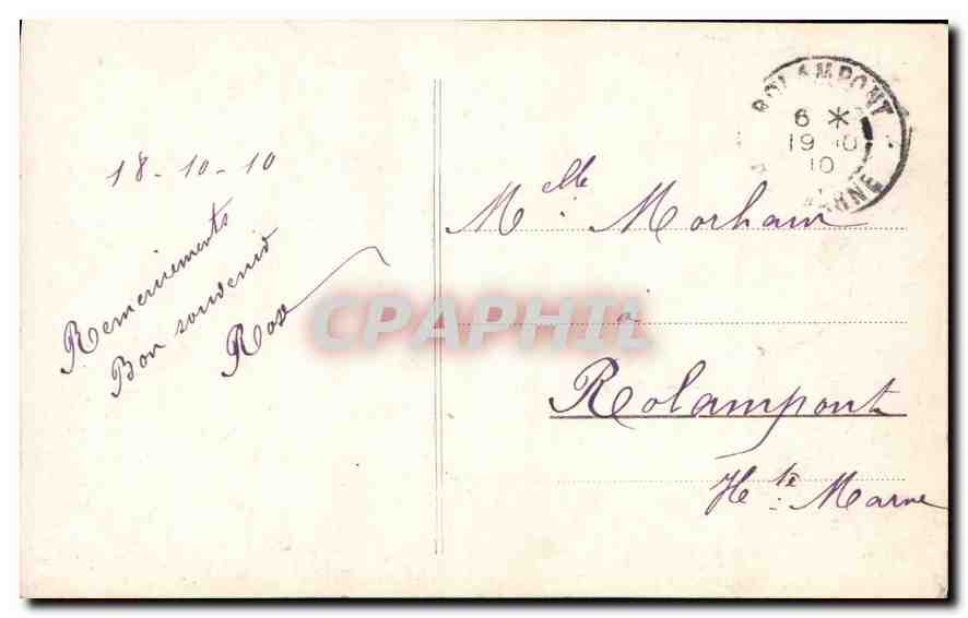 Junge Frau mit Vögeln — Langres — Verlag Paris 390 — Rückseite