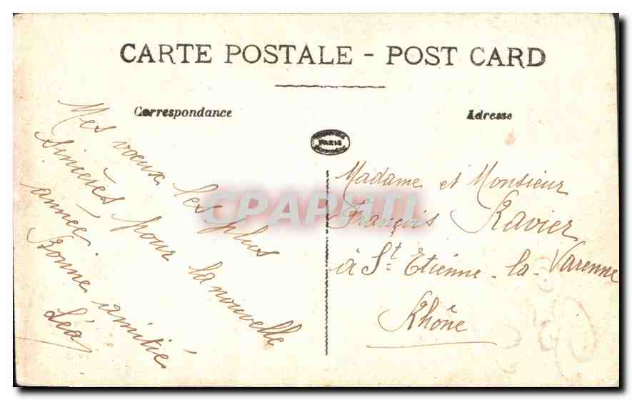 CPA Bonne Annee Fleurs — Rückseite
