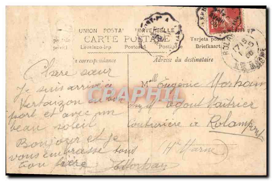 CPA Affectueux Anniversaire Femme — Verso