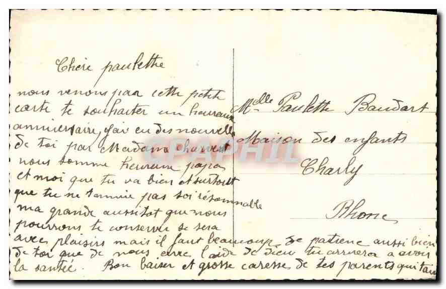 CPA Heureux Anniversaire Enfants — Verso