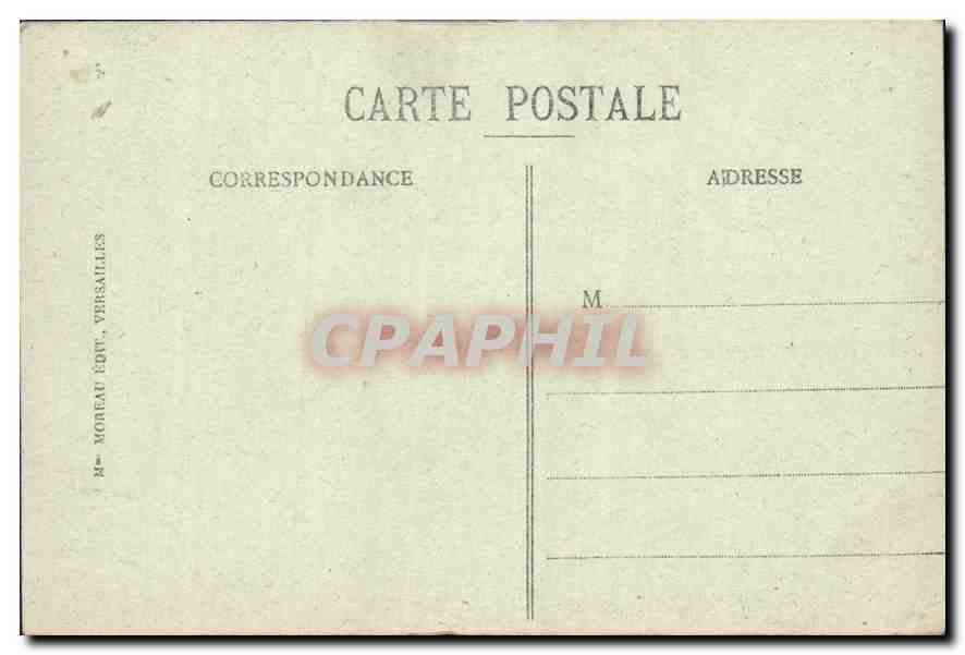 CPA Versailles Vue vers le Chateau La Piece d'Eau des Suisses Peche Pecheur — Rückseite