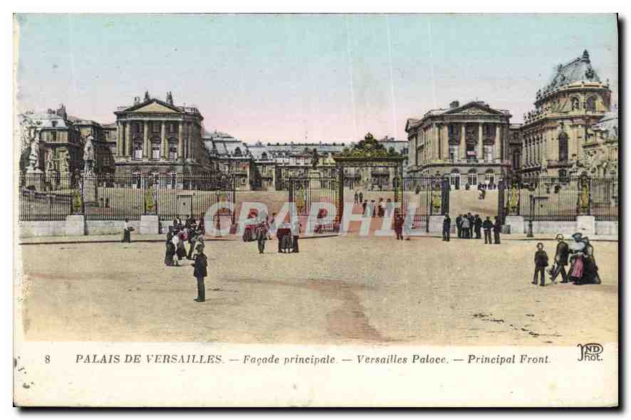 CPA Palais de Versailles Facade principale 