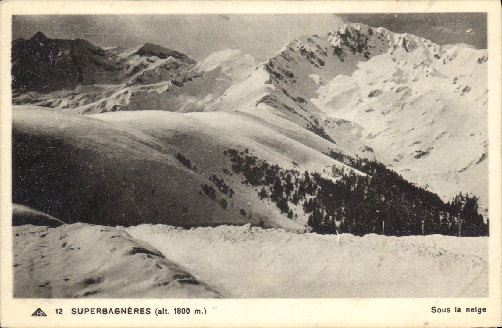 Superbagnères (alt. 1800 m.) — Sous la neige — CPB 12