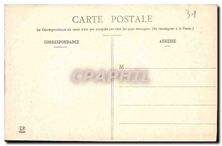 CPA Toulouse Cour de l'Hotel de Bernuve Lycee de Toulouse  — Rückseite