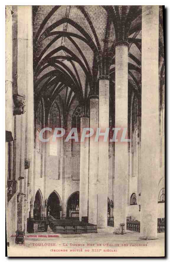 CPA Toulouse La Double Nef de L'Eglise des Jacorins 