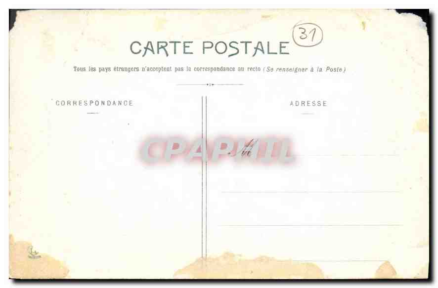 CPA Toulouse Portail de la Dalmade  — Verso