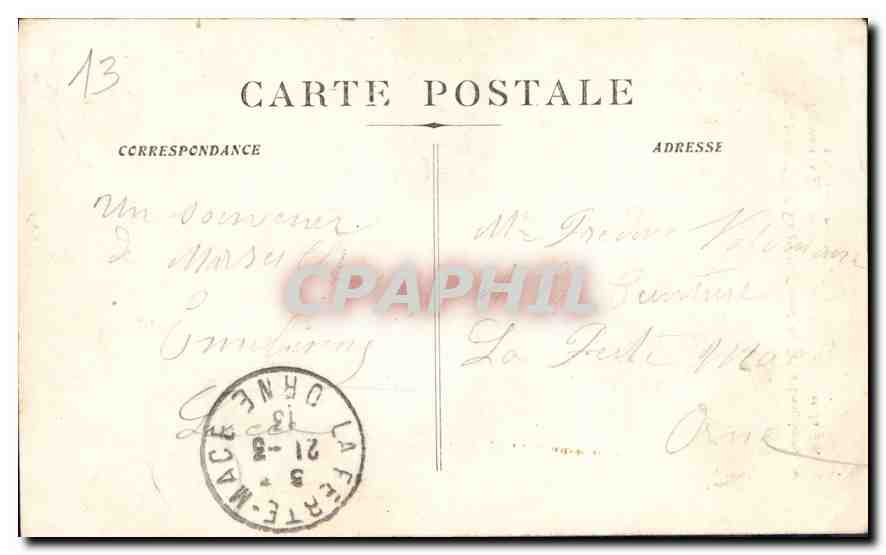 Marseille - Groupe Central du Palais Longchamp — Figurant la Durance accompagnée de la Vigne et du Blé, sur un Char traîné par quatre Taureaux — Verso