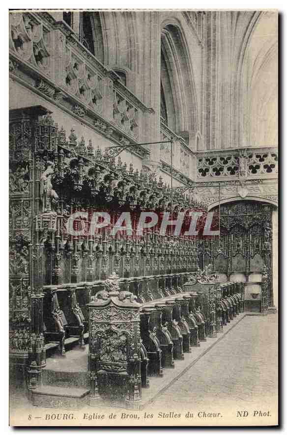 CPA Bourg Eglise de Brou les Stalles du Choeur 