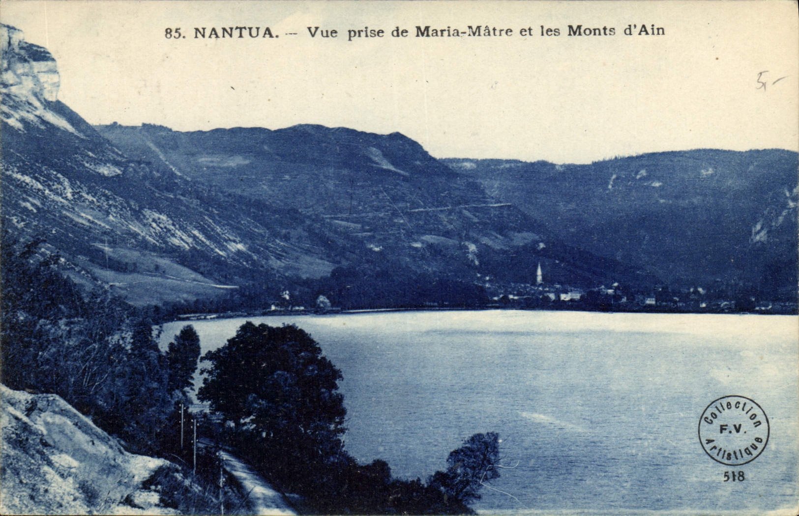 Nantua — Vue prise de Maria-Mâtre et les Monts d'Ain — Collection F.V. n°518
