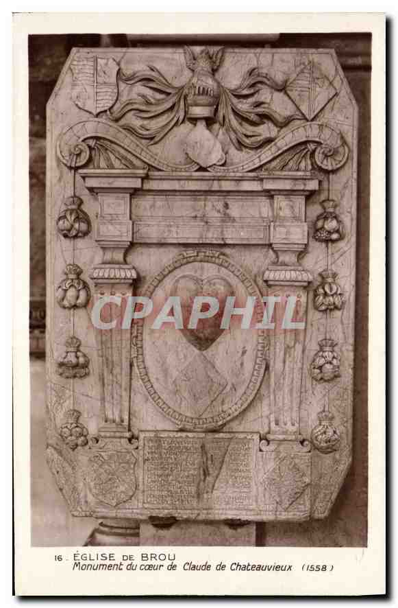 CPA Eglise de Brou Monument de coeur de Claude de Chateauvieux 1558 