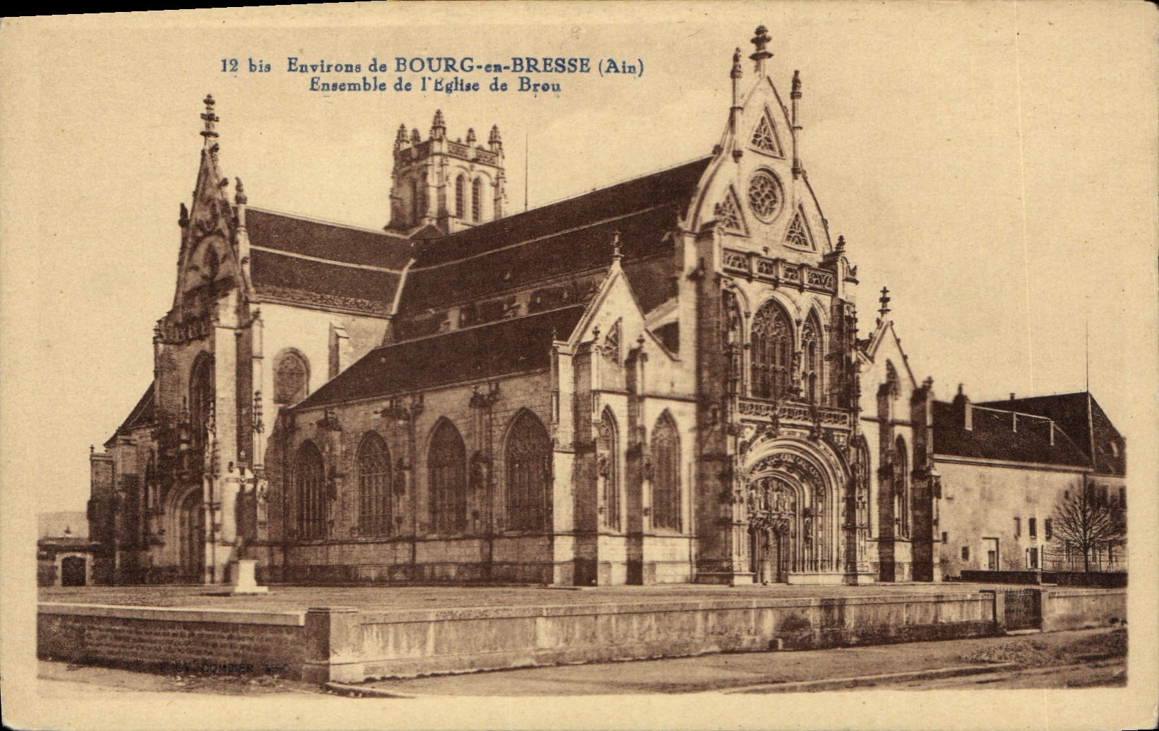 Église de Brou — Environs de Bourg-en-Bresse (Ain) — Éditeur : P. Lecomber, n° 12 bis