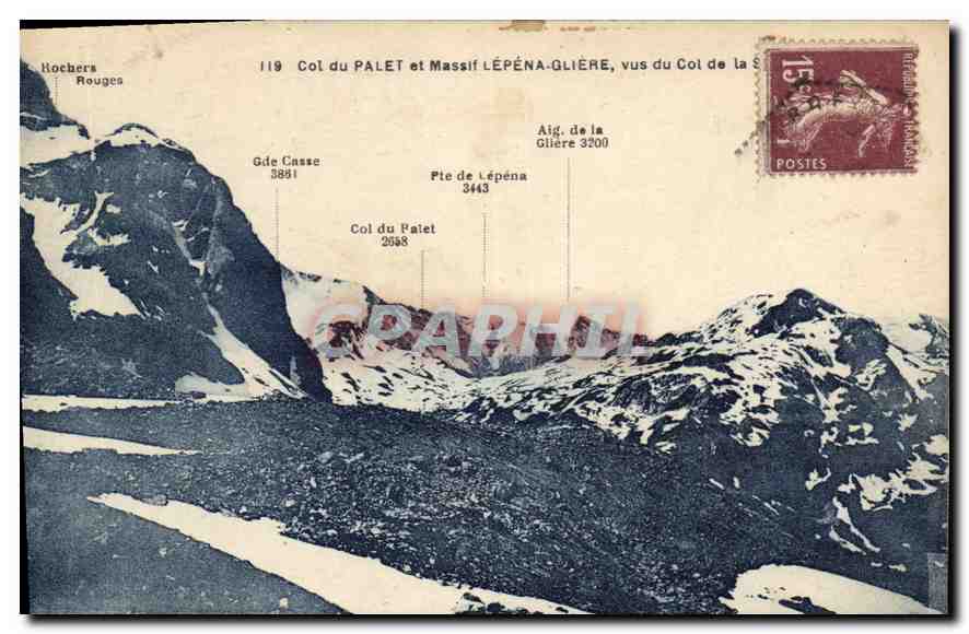CPA Col du Palet et Massif Lepena Gliere vus du Col 