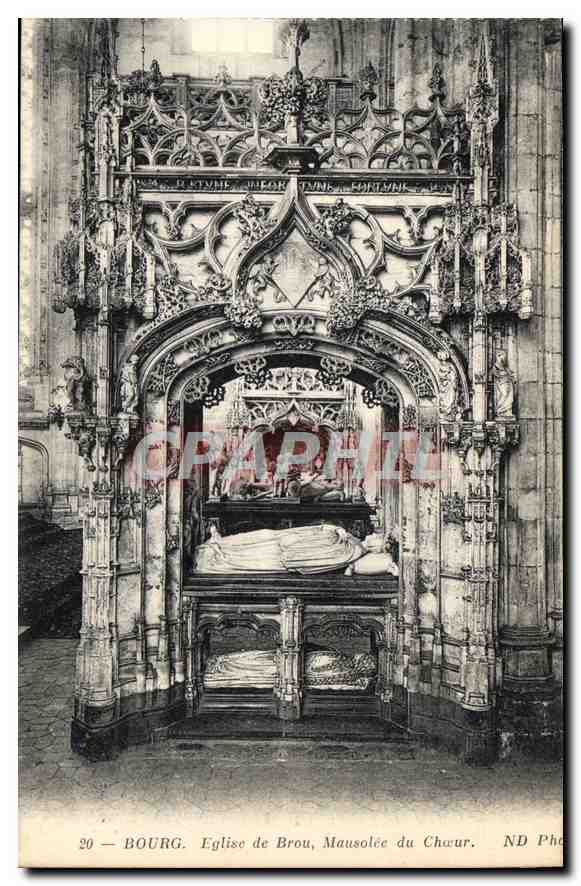 CPA Bourg Eglise de Brou Mausolee de Choeur 